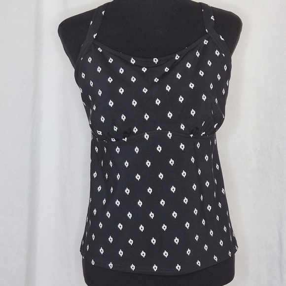 Lands' End Other - Lands' End DDD-Cup Underwire Square Neck Cross Back Tankini Swim Top - Sz 10 DDD